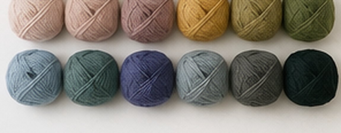 Konen 100% Baby Alpaca in verschillende kleuren naast elkaar als inspiratie voor kleurencombinaties