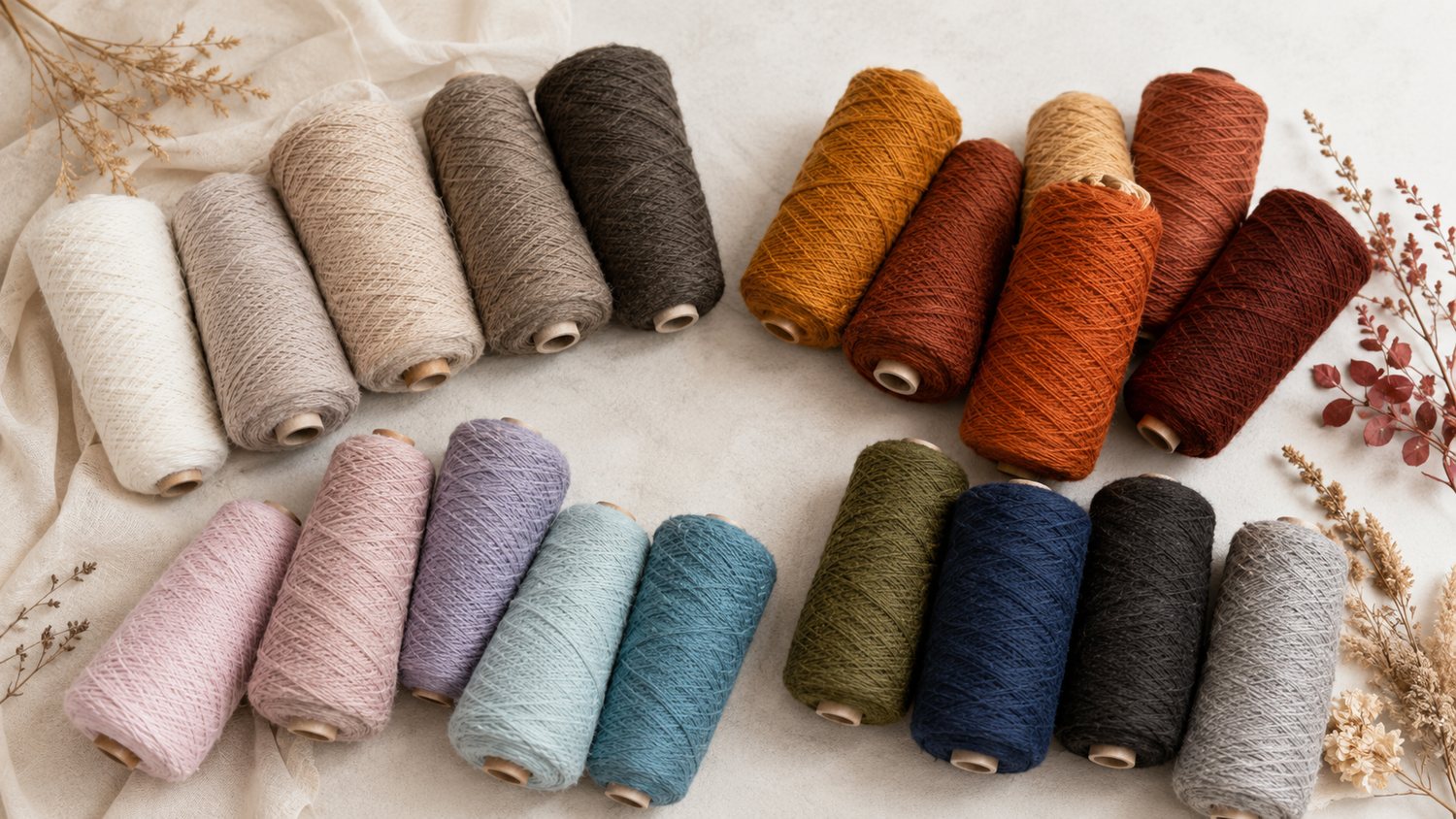 Konen 100% Baby Alpaca in vele kleuren, per kleurgroep gesorteerd